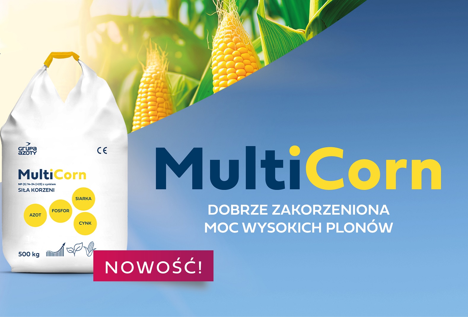 Grupa Azoty расширяет портфель удобрений новым MultiCorn NP (S) 14-34 (+23)